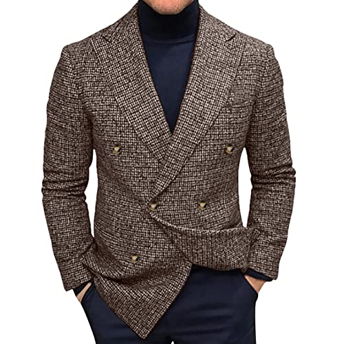 Veste pour homme automne coupe slim marron en taille XXL