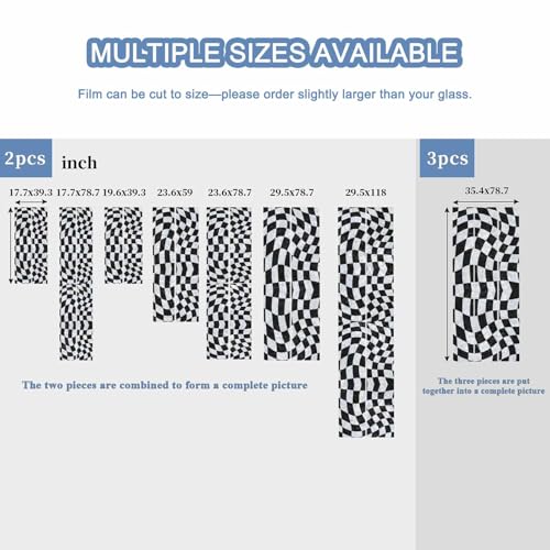 Vinilo decorativo para ventana 19.6x39.3in negro y blanco miniatura 7