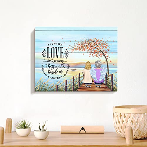 GOSSBY-Personalized-Custom-Canvas-Mother-And-Daughter-Those-We-Love-Dont-Go-Away-They-Walk-Beside-Us-Everyday-Personalized-Pictures-to-Canvas-for-Wall-Custom-Canvas-Prints-with-Your-Photos-for-Fam GOSSBY Personalized Custom Canvas Mother And Daughter Those We Love Dont Go Away They Walk Beside Us Everyday Personalized Pictures to Canvas for Wall Custom Canvas Prints with Your Photos for Fam