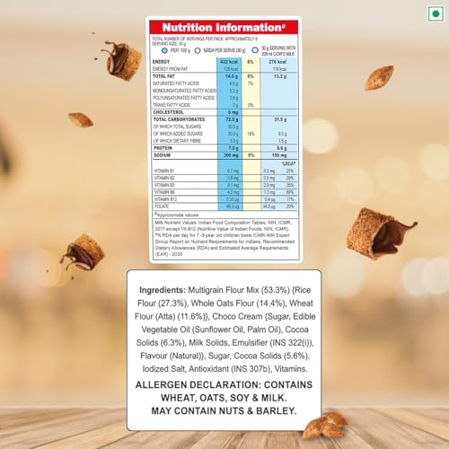Image of Kellogg's Multigrain Chocos 1.05kg & Choco Fills 153g | Multigrain Energy, More Chocolatey | No-Maida | Power of 5 nutrients Protein, Fibre, Iron, calcium, Vitamins | Kids Breakfast cereal.