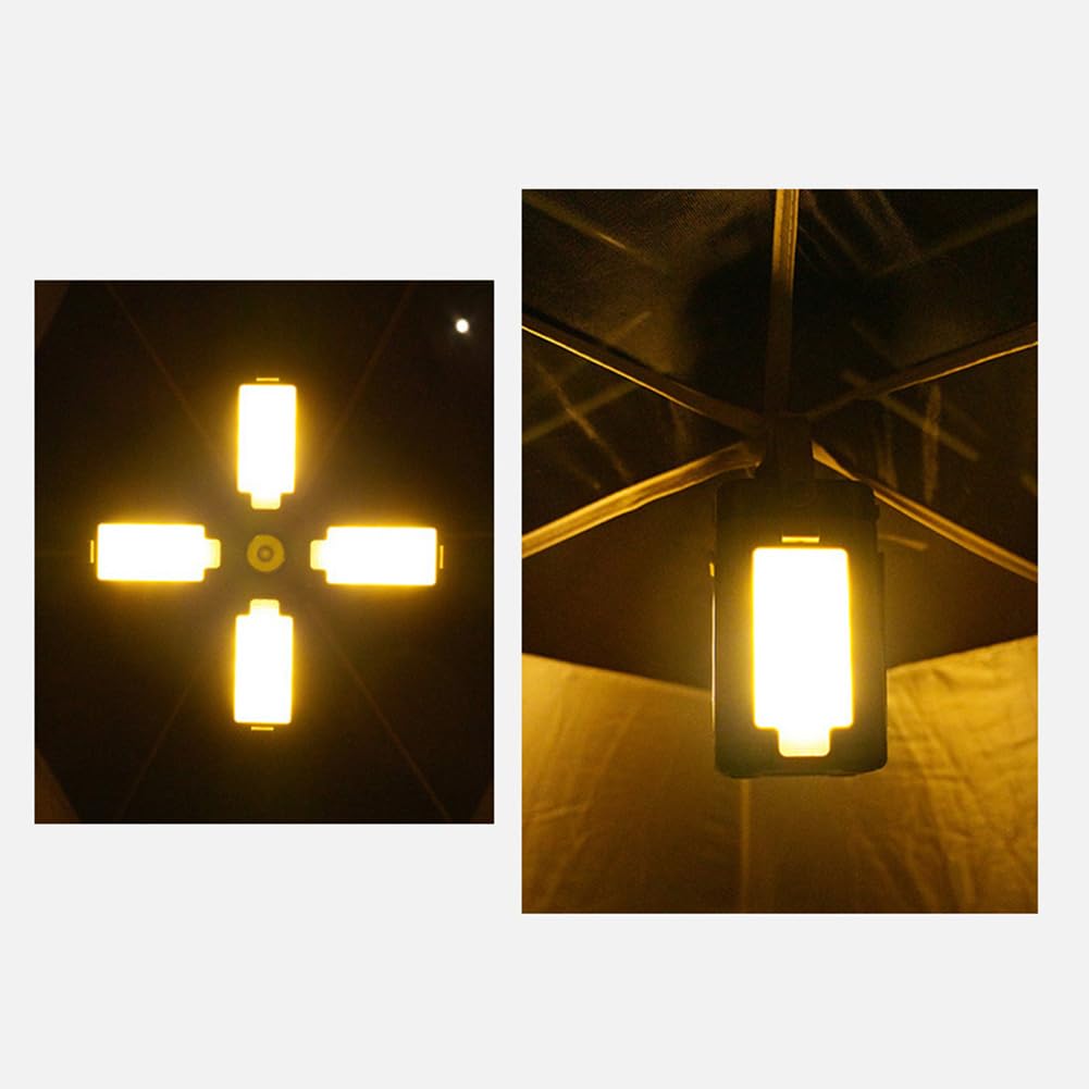 Solarna składana lampa kempingowa z możliwością ładowania lampa wisząca do namiotu światło awaryjne do wędrówek i aktywności na świeżym powietrzu