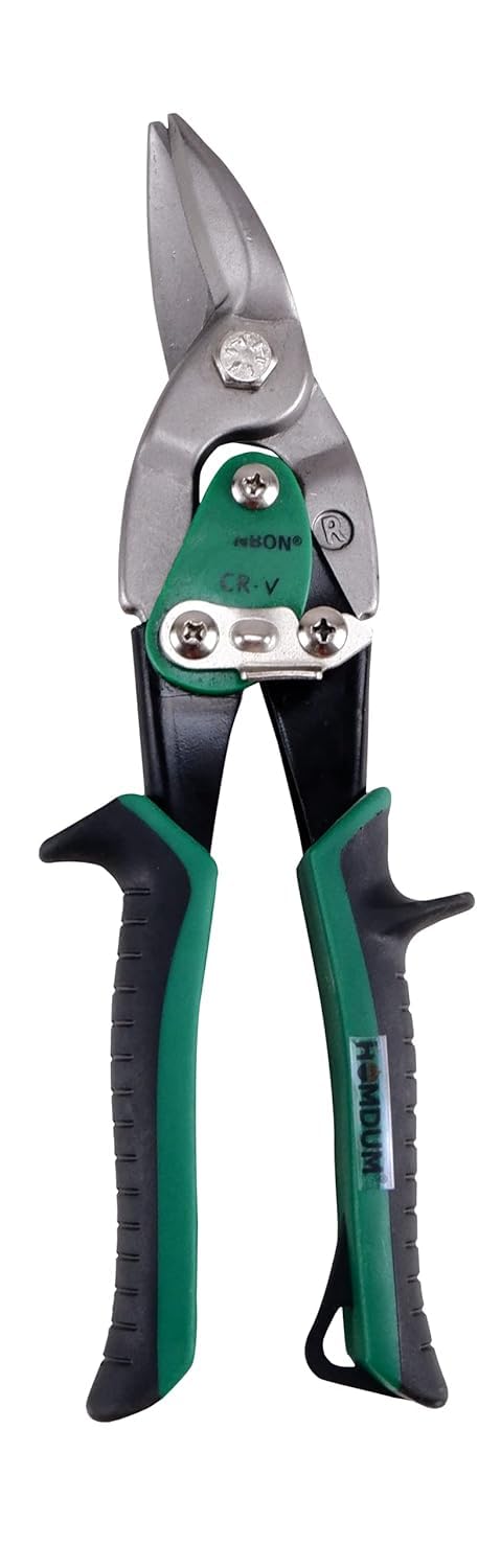 10inch Aviation Snip Left Cut Tin Cutter Hanbon Anti-Slip Sawtooth Design Blade Scissor Heavy Duty Metal Sheet Cutting Snippers Hand Steel Shears with Spring 250MM Black+Green (B0D6KB771R) Amazon Price History, Amazon Price Tracker