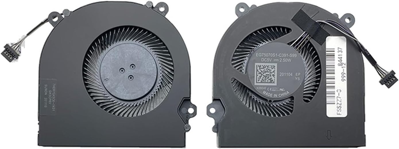 Laptop Cooler CPU GPU Cooling Fan，Compatible For Mechanical Revolution，Compatible For Mechrevo， Z2 Air-G Z3 AIR-G EG75070S1-C391-S99 GK5CP6V(Two)