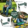 RAIN SPIRIT Garden Kneeler and Seat with Thicken & Widen Soft Kneeling Pad,Heavy Duty Gardening Bench Kneeler and seat Foldable Gardening Stool with 2 Tool Pouches,Gifts for Women, Seniors, Mom & Dad