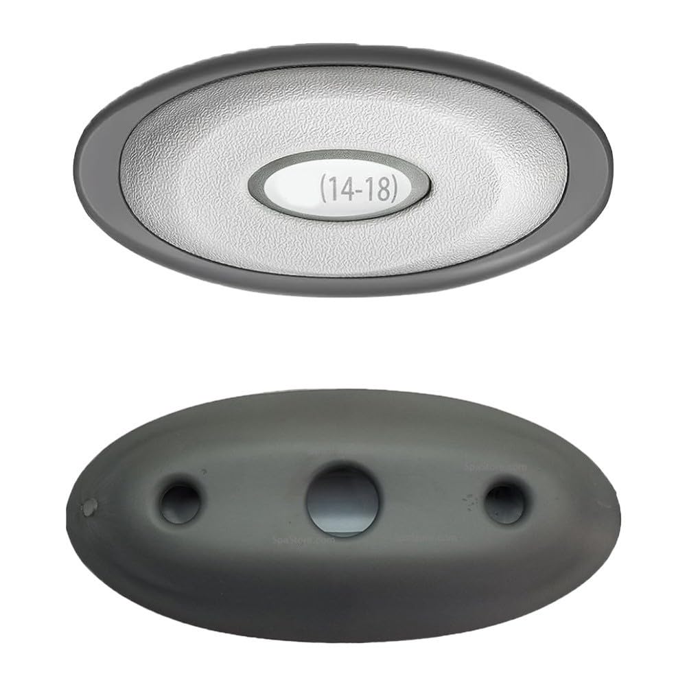 Risveglio LED Spa Pillow Insert with Back Mount for Jacuzzi J 300 Series (2007 2014+), Oval Headrest Replacement Part 2455 104 2455 105, Durable Polyurethane Cushion with Light Window