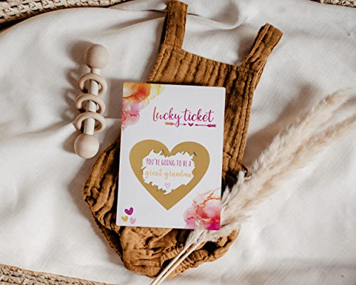 Image of Joli Coon Pregnancy announcement scratch card - You are going to be a great grandma - Baby announcement with envelope - Dream