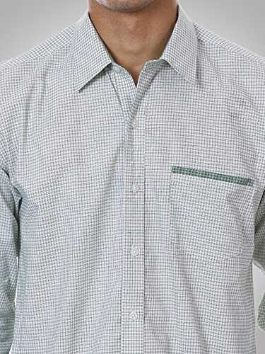 Image of SHIRT THEORY Blue Check Cotton Full Sleeves Casual Shirt for Men II Premium Cotton Shirt II Stylish Shirt for Men II Exclusive Men Casual Shirt II Luxury Shirts ||