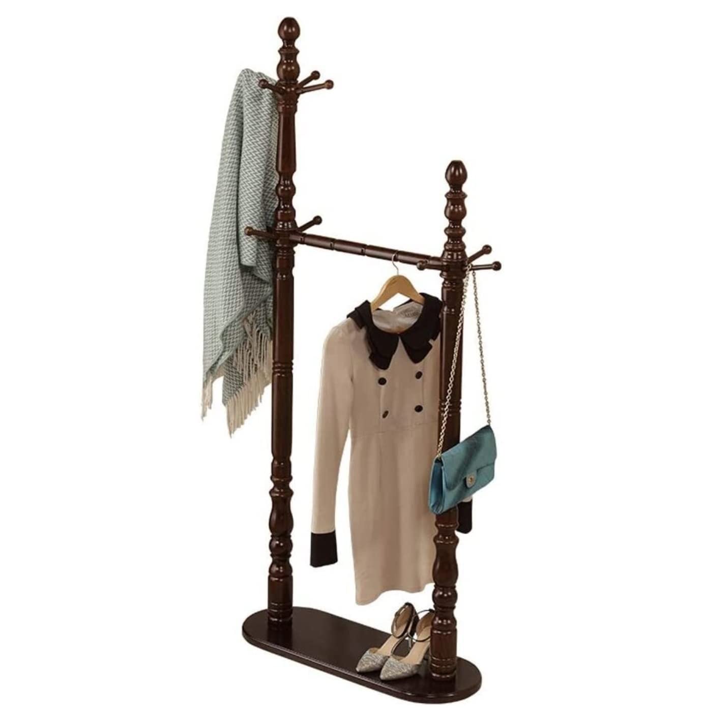 Iwenzhkpa A Iwenzhkp Coat Rack Wooden Standing Coat Rack Creative Stand Freestanding With Hooks For Home Freestanding(A)