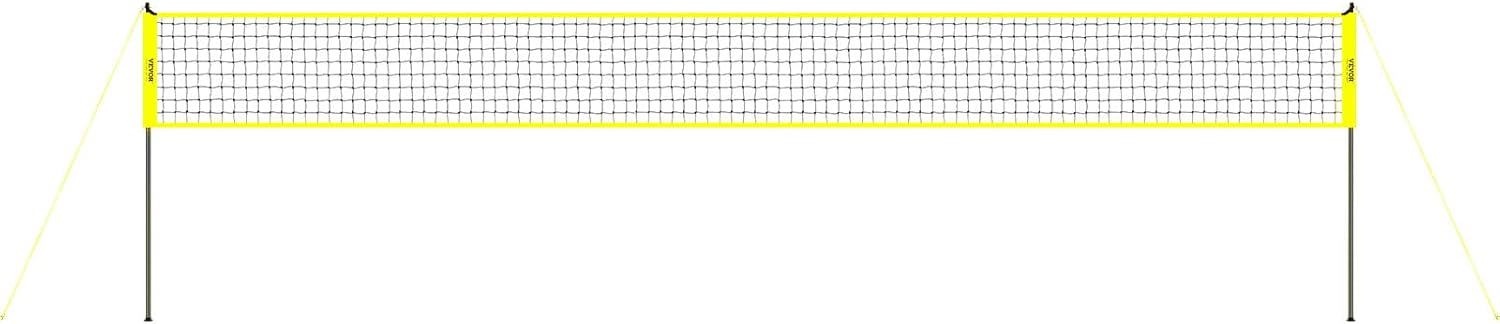 VEVOR Portable Volleyball Net Set, Adjustable Height Steel Poles with PVC Volleyball Pump, Carrying Bag for Beach Backyard