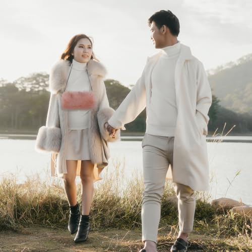 LIOOBO Muffs De Mão De Sintética: Luvas Femininas Mais Quentes De Inverno Muffs Quentes De Inverno A