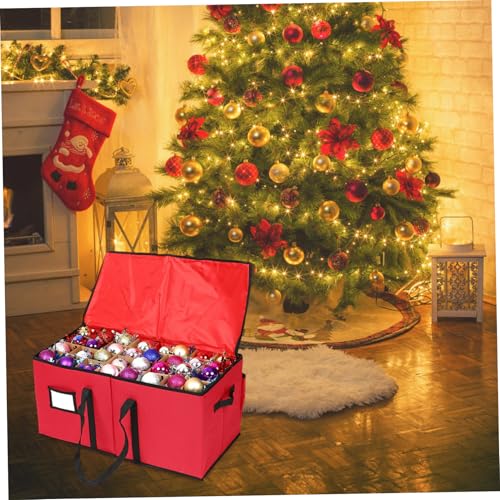 Boîte de rangement d'ornement de Noël grand format avec diviseurs