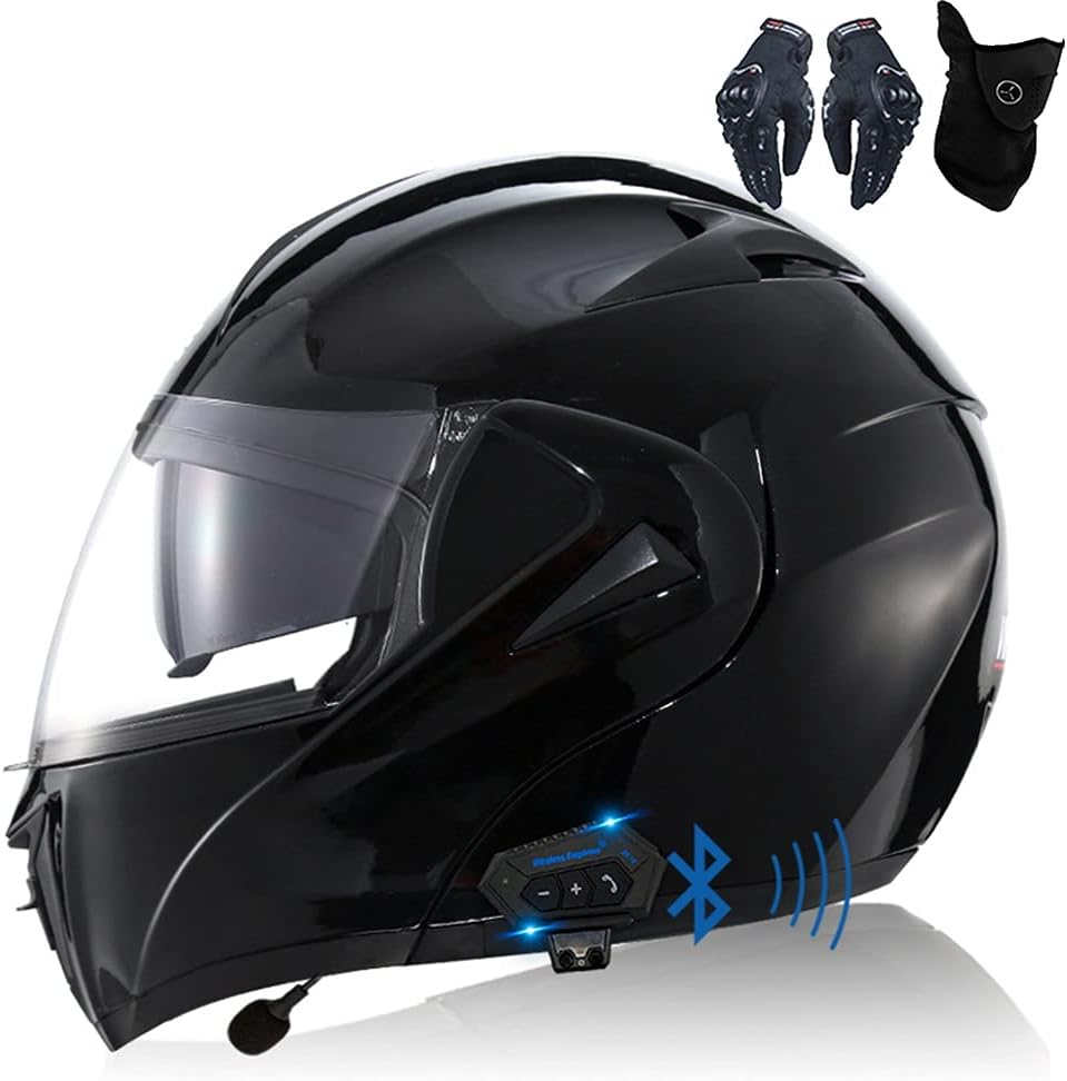 Full Face Helmet with Bluetooth Front 