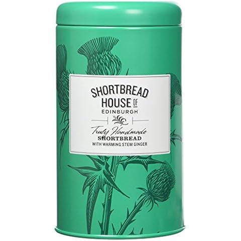 Shortbread House of Edinburgh | Handmade Scottish Shortbread with Stem Ginger | 140g Tin Cover