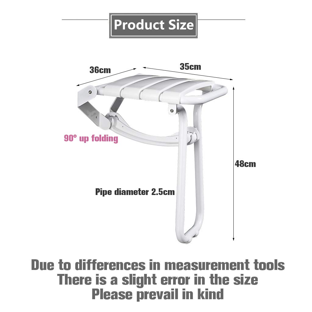 Siège de Douche Rabattable Mural - Pour Personnes Âgées et Handicapées - Chaise de Bain Sécurisée - Capacité Maximale de 200kg