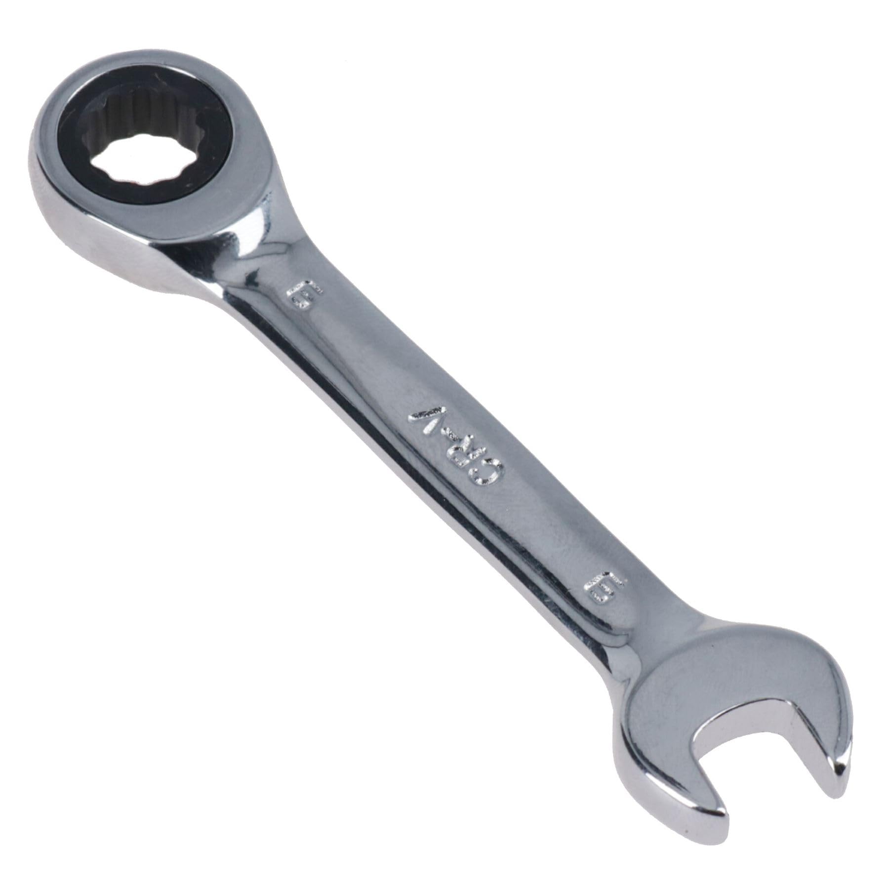 Ab Tools Chrome 9Mm Stubby Ratchet Combination Spanner Metric Wrench 72 Teeth Spn02