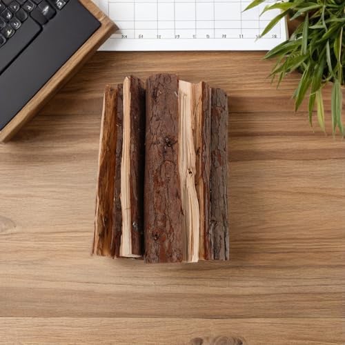 USHOBE Piezas de Madera Seca de Abedul 25 Cm para Chimeneas 6