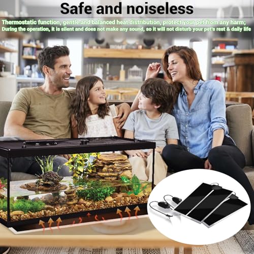 SMD35 heizmatte Terrarium heizmatte mit Thermostat, Terrarium Heat Mat für Pflanzen/amphibischer/Terrarium/Reptilien heizmatte wasserdicht, Sicher und langlebig mit zum Schutz von Haustieren (5W)