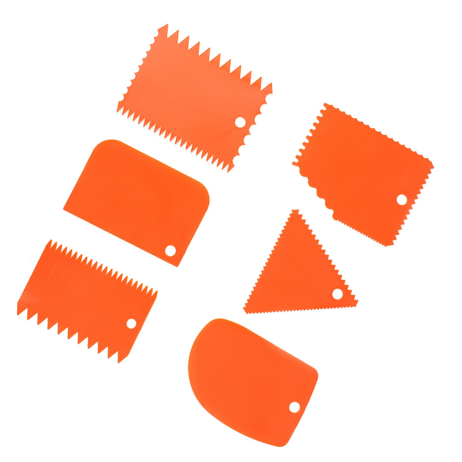 Versatile Clay Scrapers Set for Sculpture and Crafting with Ergonomic Handle | Orange Plastic Design | 6-Piece DIY Tool Kit for Soft Clay Carving and Modeling