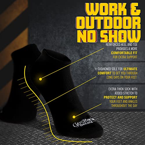 Gas Monkey Garage Performance Work & Outdoor Socks for Men, Moisture Control, Reinforced Heel & Toe, Sizes 8-132
