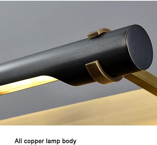 Miniatura 3 de Lámpara - Lámpara retro para tocador de baño, 2 luces, aplique de pared de latón negro y antiguo, accesorios de iluminación industriales para