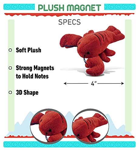 Imán de Peluche Langosta Rojo 4 Pulgadas miniatura 2
