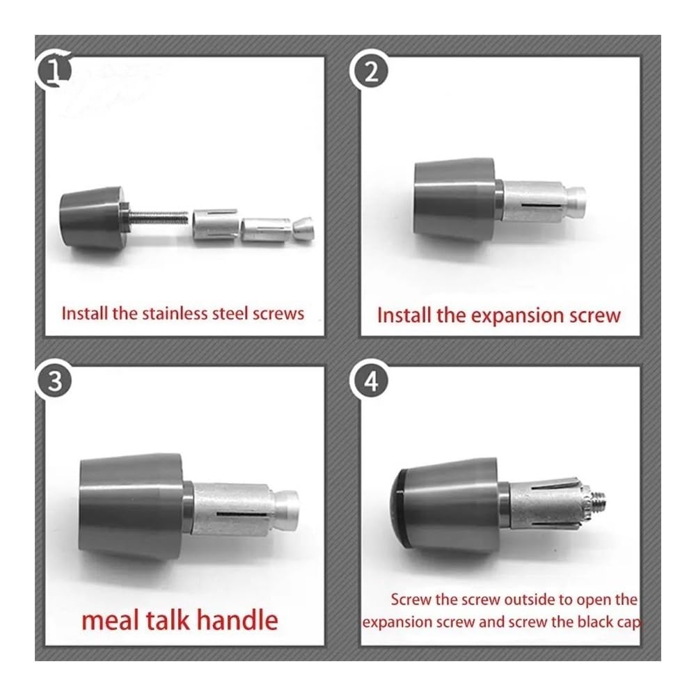 Motorrad Lenkergriffe Griffe 7/8 ''22mm Motorrad Lenker Griffe Enden Griff Bar Cap Grip End Stecker Für Suzu&ki Für GSF650BANDIT Für GSF 650 Für Bandit 2005 2006-2010(A-Gray)