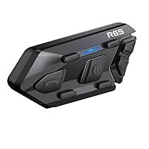 WAYXIN R6S interfono moto Fino a 6 Piloti, Comunicazione Bluetooth con Controllo Vocale per Interfono 2 Persone, bluetooth casco moto Cancellazione del Rumore DSP&CVC, HiFi, Impermeabile, Universale(Uno)