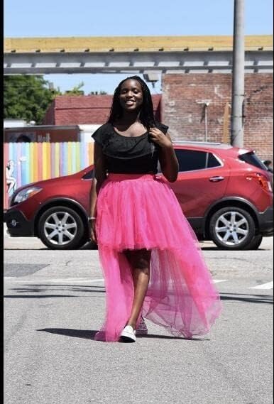 MisShow Women's Hi-Lo Long Tutu Tulle Bustle Skirt Elastic Waist Festival Party Skirt - Image 3