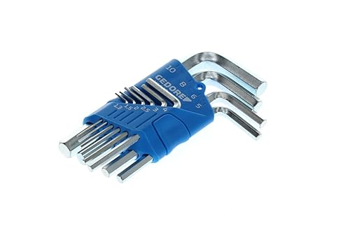 GEDORE H 42-10 Juego de llaves Allen hexagonal en soporte 10 piezas 0.051-0.394 in