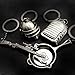 hebensi 4 Pcs Metal Keychain Including Level 3 Helmet Level 3 Backpack Kar98K and Frying Pan Iron Key Ring Pendant