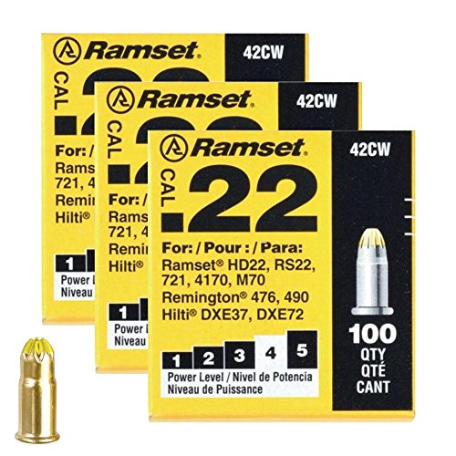 Lot of 3 ITW Brands Ramset Powerder Load 0.22 Caliber Yellow 100/Pack