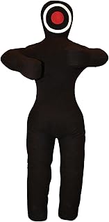 ROX Fit MMA Grappling Dummy Brazilian Juijitsu Training Throwing Dummy Unfilled (6 ft, Full Black)