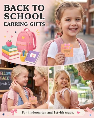 Pendientes de lazo infantiles cómodos y seguros para evitar tirones 6