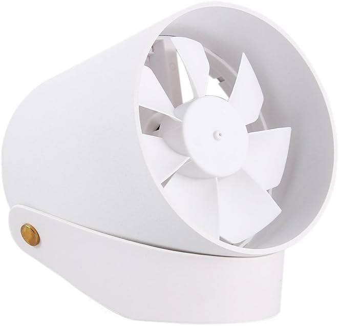 Mini USB Metal Table Fan,Touch Switch with Smart Sensor 2 Speed,Circulation Technology,Adjust Indoor Air Flow for Family,Office,(White)