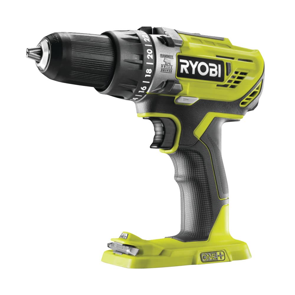 RYOBI One+ Duo wiertarka udarowa + wyrzynarka akumulatorowa 18 V, RCK182B-225SA6, 2 baterie 2,5 Ah, 6 ostrzy, torba do przechowywania