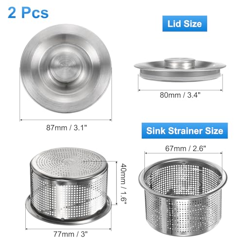 Bouchon évier de cuisine en acier inoxydable lot de 2 - 3