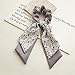 4PCS Bow Hair Scarf Scrunchies Floral Hair Scarf Ties Satin Hair Ribbon Scrunchy Ponytail Holder for Women and Girls
