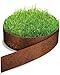 Produktbild IRKA Rasenkantenband Cortenstahl Garten 15cm x 20m x 1mm | Cortenstahl Rasenkante Rost mit Versteifungskante 15 cm | Flexible Beeteinfassung Metall Rost | Rasenkante aus Cortenstahl