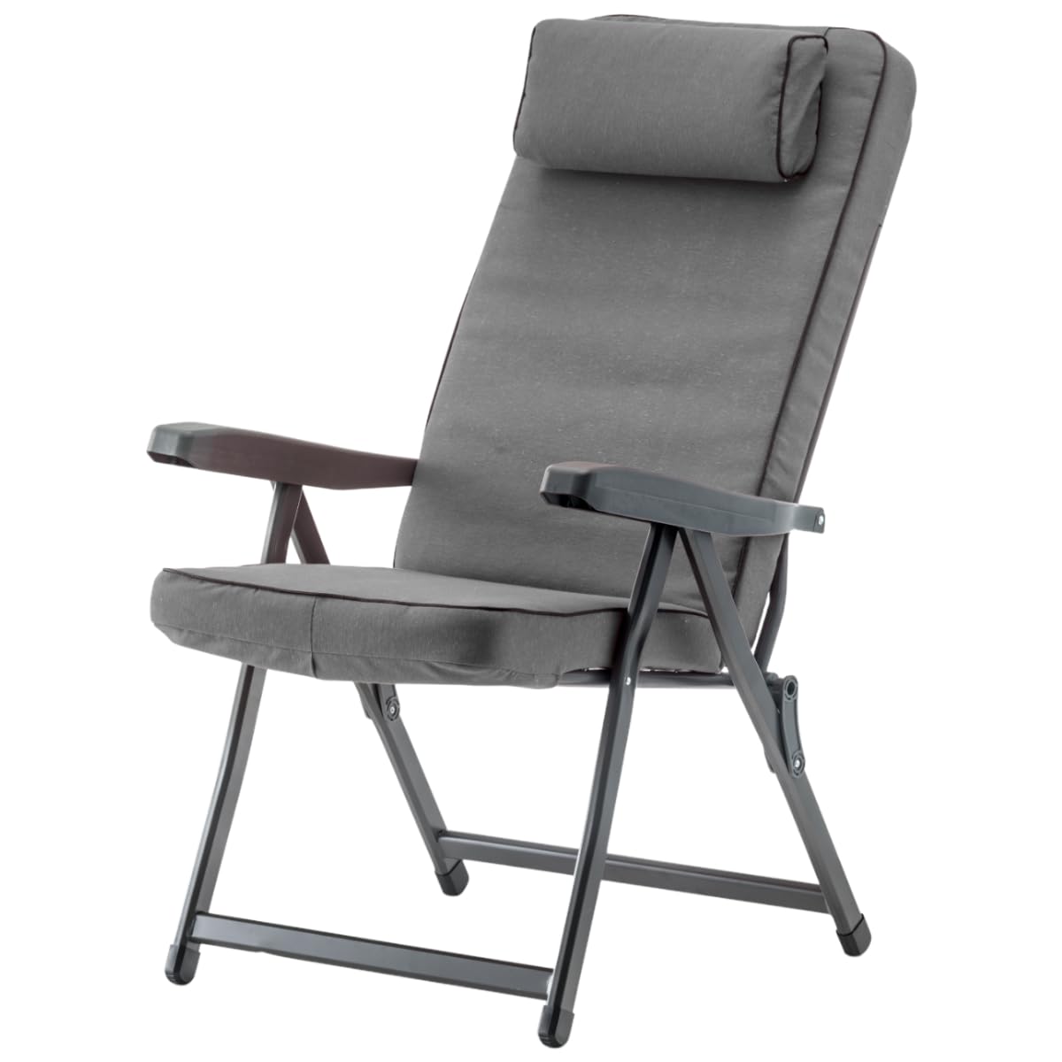 Tomaino Tumbona acolchada para uso interior exterior (Gris, Sillón estándar)
