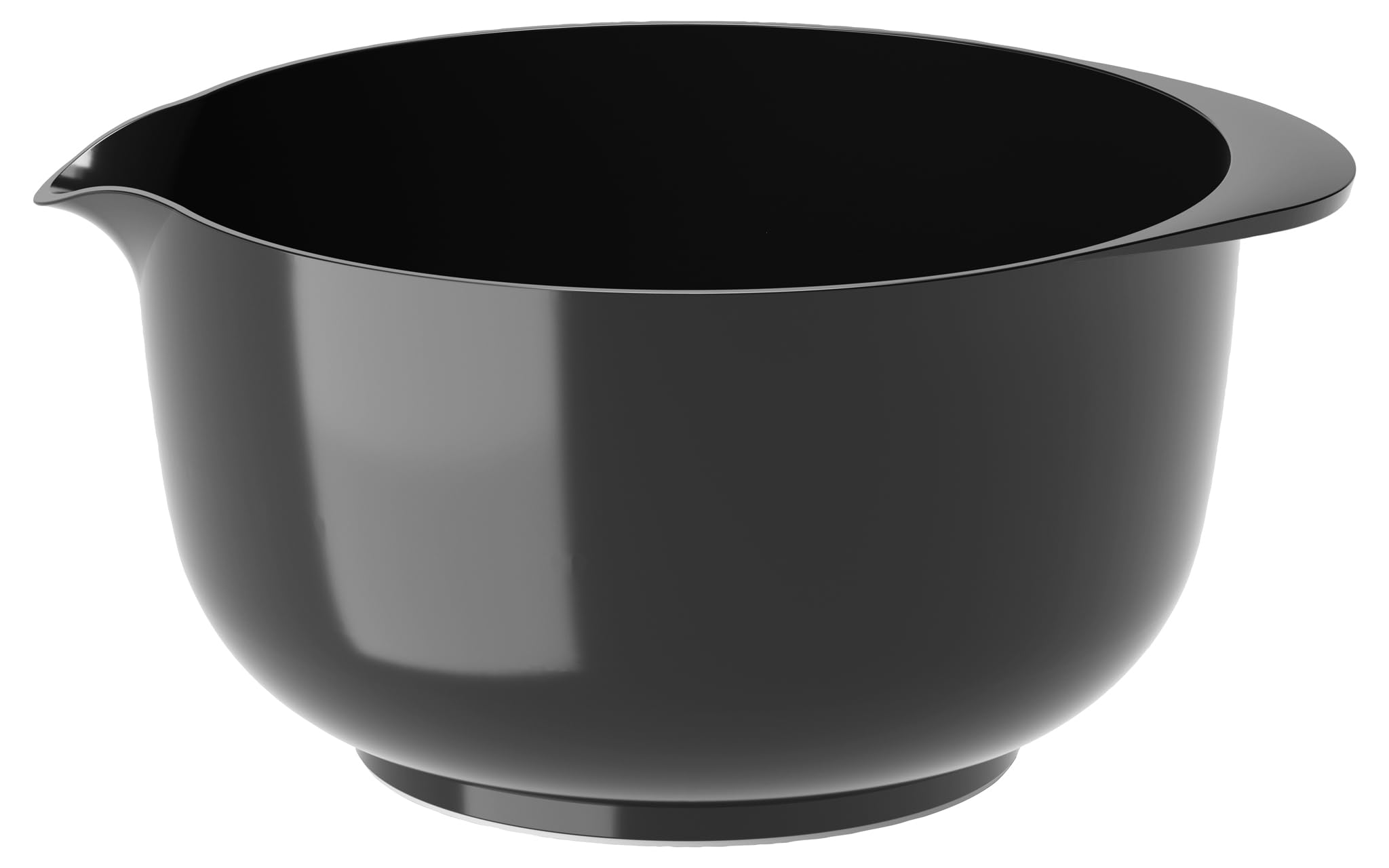 Rosti Margrethe Mixing Bowl – 4 Liter – Pour Spout and Non-Slip Base, Microwave and Dishwasher Safe, Recyclable Plastic, Carbon Black