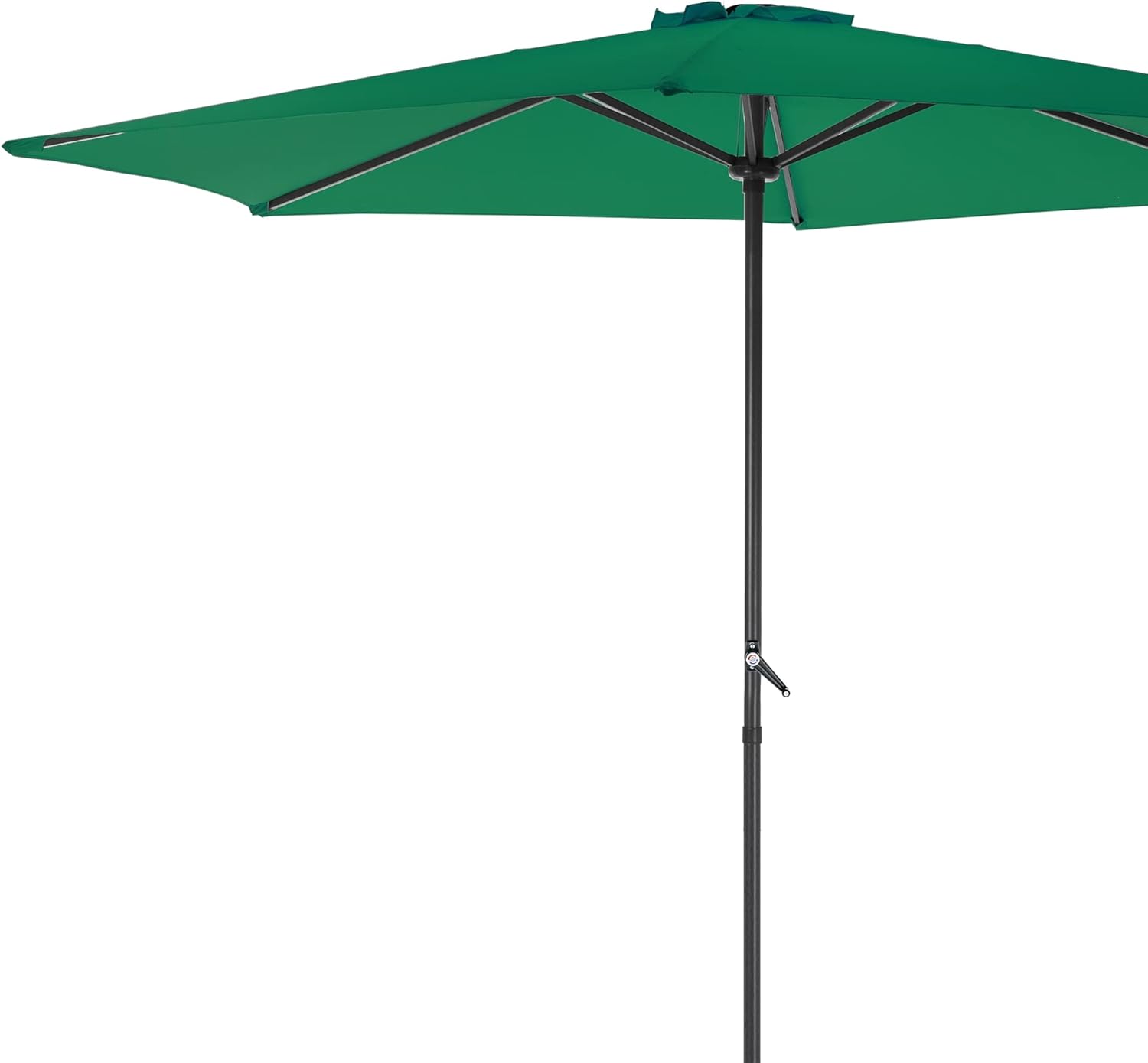 ML-Design Sombrilla de Playa Ø 300 cm Protección UV con Manivela Ajustable Paraguas Protección Solar Parasol Quitasol Poste Central de Aluminio para Piscina Jardín Camping Hexagonal Verde 3m