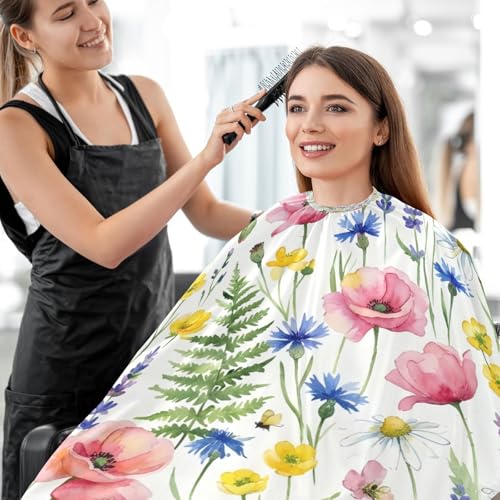 Capa para corte de cabello impermeable Qilmy 65 x 55 in miniatura 6