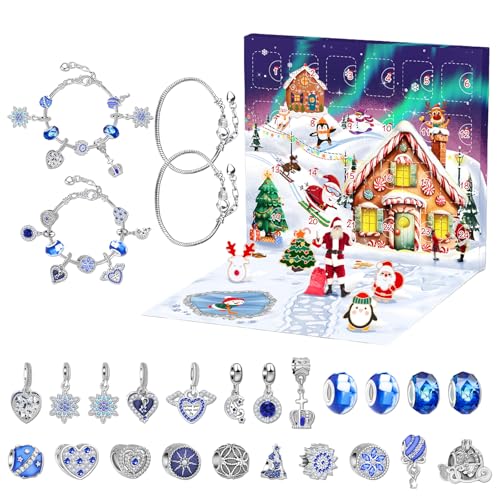 Girls Advent Calendar 2025 Kids Jewellery, 2025 Charm Bracel