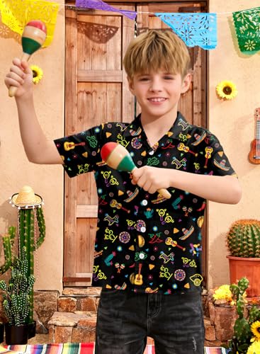 Image of BesserBay Unisex Kids 4th of July Shirt Girls Boys Patriotic Button Down Shirt American Flag Top 4-14 Years