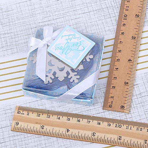 Creative Bookmark Souvenir Wedding Bookmark Favors Cross/Butterfly/Angel/Love Design Bookmark Favors Gift (24Pcs, Snowflake) #TOP4