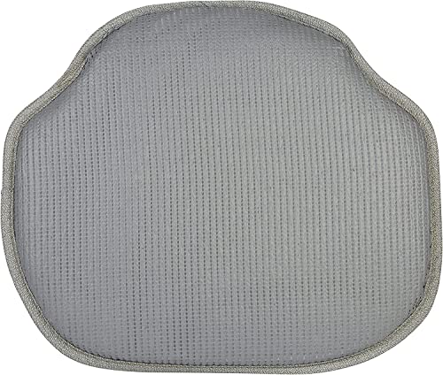 Klear Vu Gripper Omega Non-Slip Windsor Chair Cushions With Skid-Proof Seat Pad For Dining Room, Kitchen, And Office Use, 16X15 Inches, 6 Count (Pack Of 1), Gray #TOP1