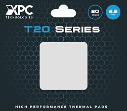 XPC High Performance 20W/mK Thermal Pad T20 Series, 100 x 100mm, White, 0.5mm to 3.5mm Thickness, Non-Conductive for GPU, Electronics, Computer Parts (2.50mm)