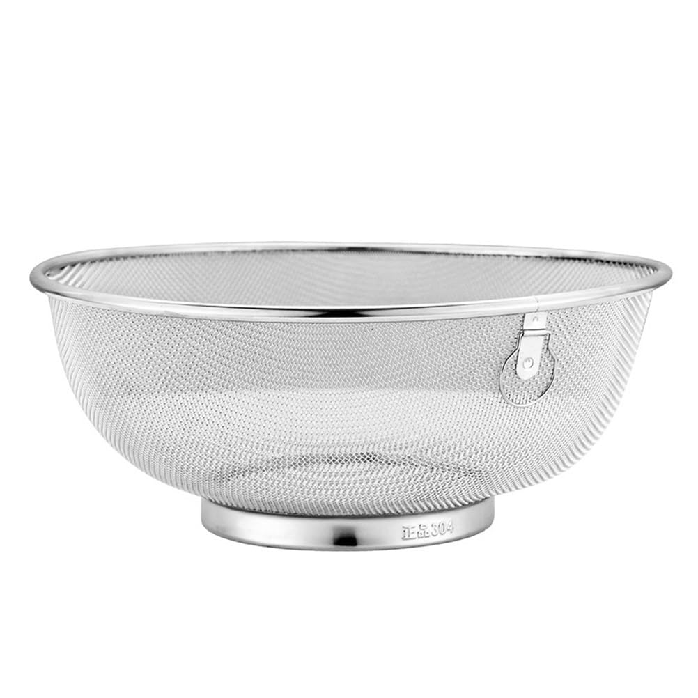 Cabilock Stainless Steel Kitchen Drain Basket, 7.08-Inch Rice Strainer Bowl, Fruit and Vegetable Washing Basin, Sink Colander for Food Drainage and Storage