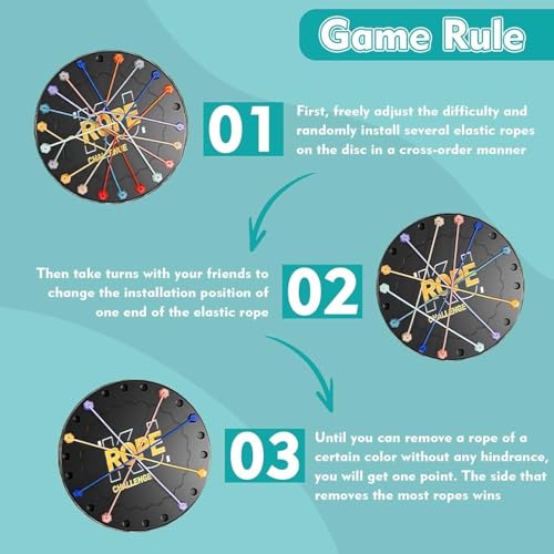 Image of KYDZOY Toys Rope Logic Puzzle Game | Brain Teaser Untangling Challenge for Kids & Adults | Multi-Level Strategy Board Games for Family Play, Travel Fun | Motor Skill & Problem-Solving Development