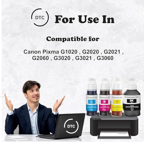 Image of Duplex DTC GI- 70 Refill Ink Compatible for Canon PIXMA G1020, G2020, G2021, G2060, G3020, G3021, G3060 Printers (GI-70 Black Ink 2 Pcs)